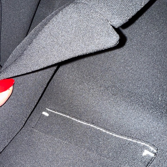 Mango MNG Women’s Double Breasted Black Blazer With Contrast Stitching Size M - Picture 7 of 7